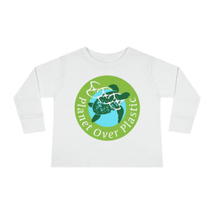 Open image in slideshow, Panet Over Plastic Keep the Sea Plastic Free Toddler Long Sleeve T Shirt
