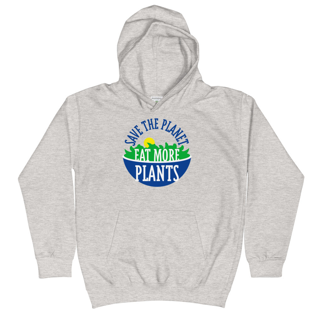 Save The Planet, Eat More Plants! Kids Hoodie