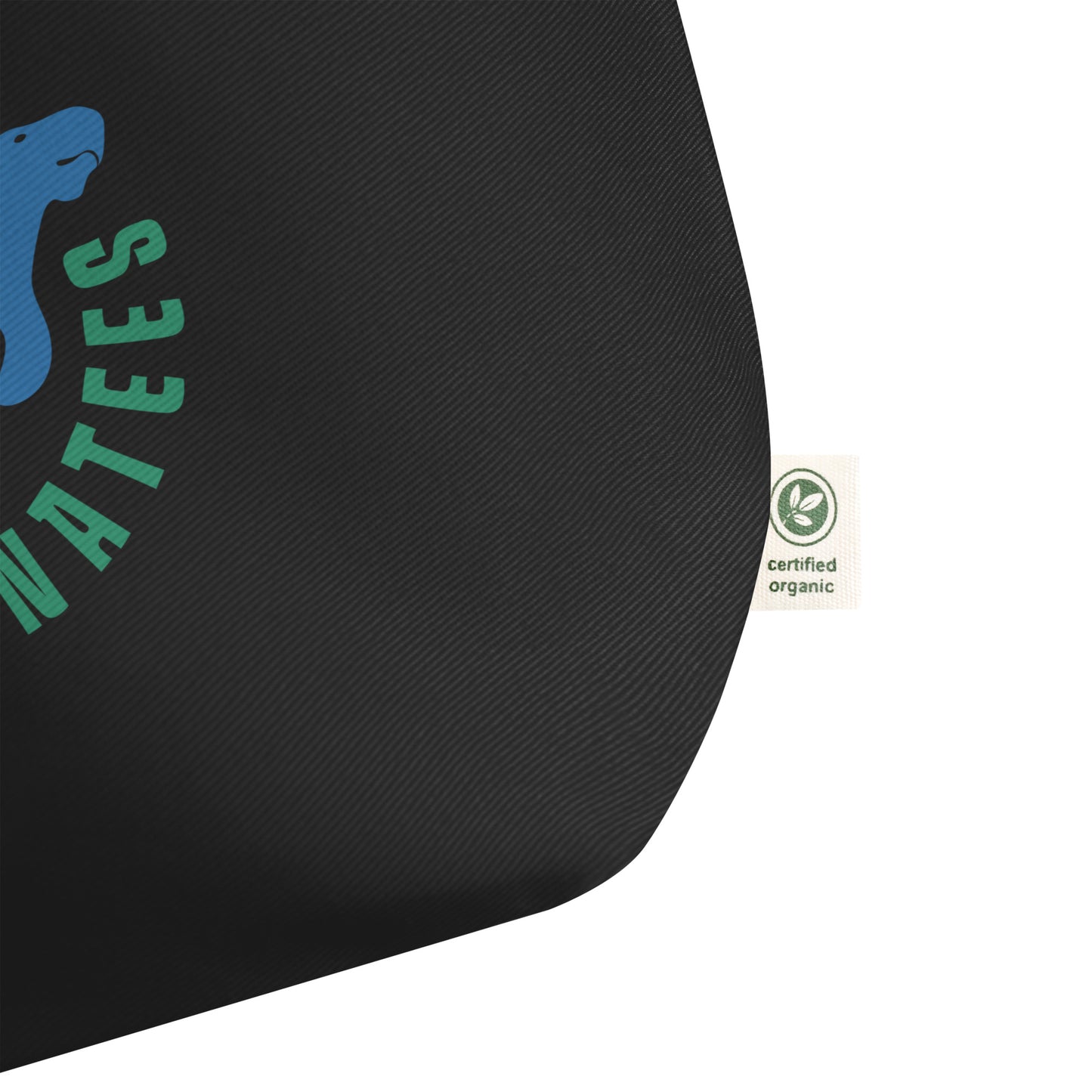 Protect the Manatees Large Organic Cotton Tote Bag