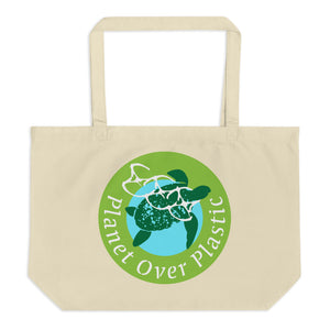 Planet Over Plastic Keep the Sea Plastic Free Large Sustainable Tote Bag