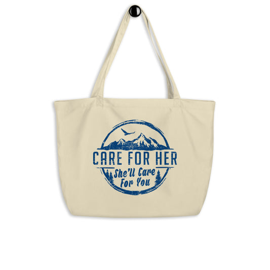 Climate Change Large Organic Cotton Tote Bag