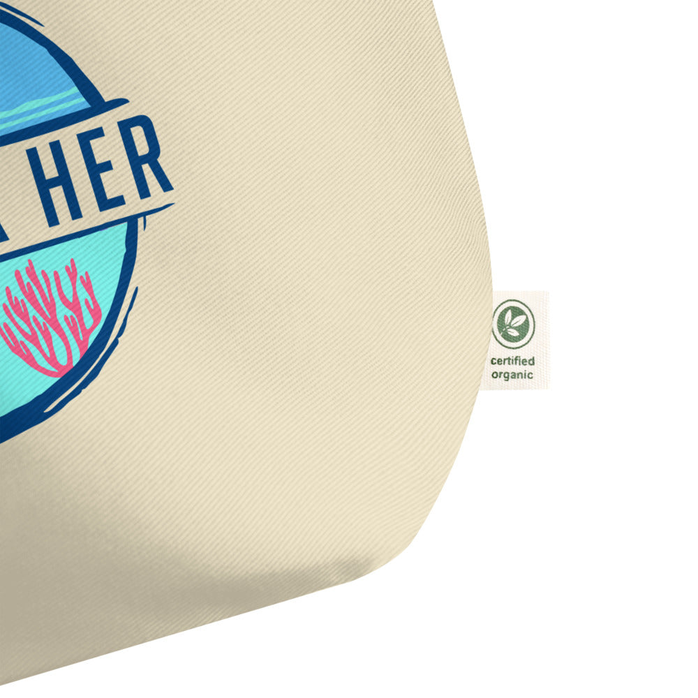 Care for Planet Earth Large Organic Tote Bag