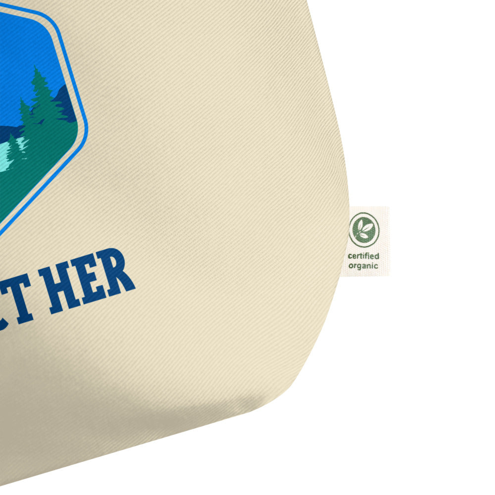 Protect Planet Earth Large Organic Cotton Tote Bag