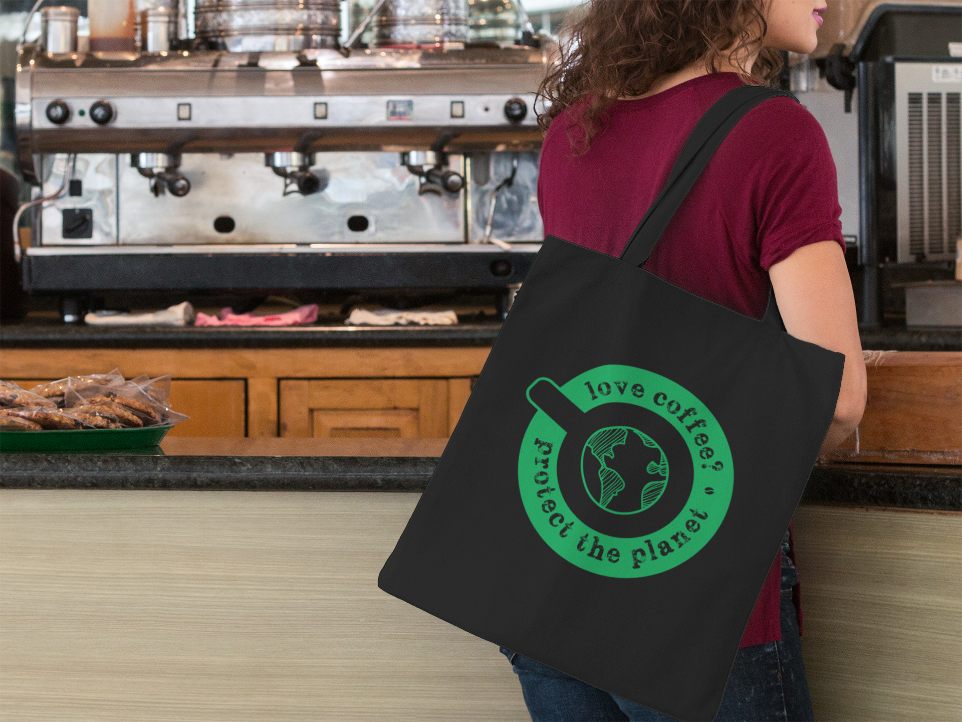 Coffee Lover Certified Organic Cotton Eco Tote Bag