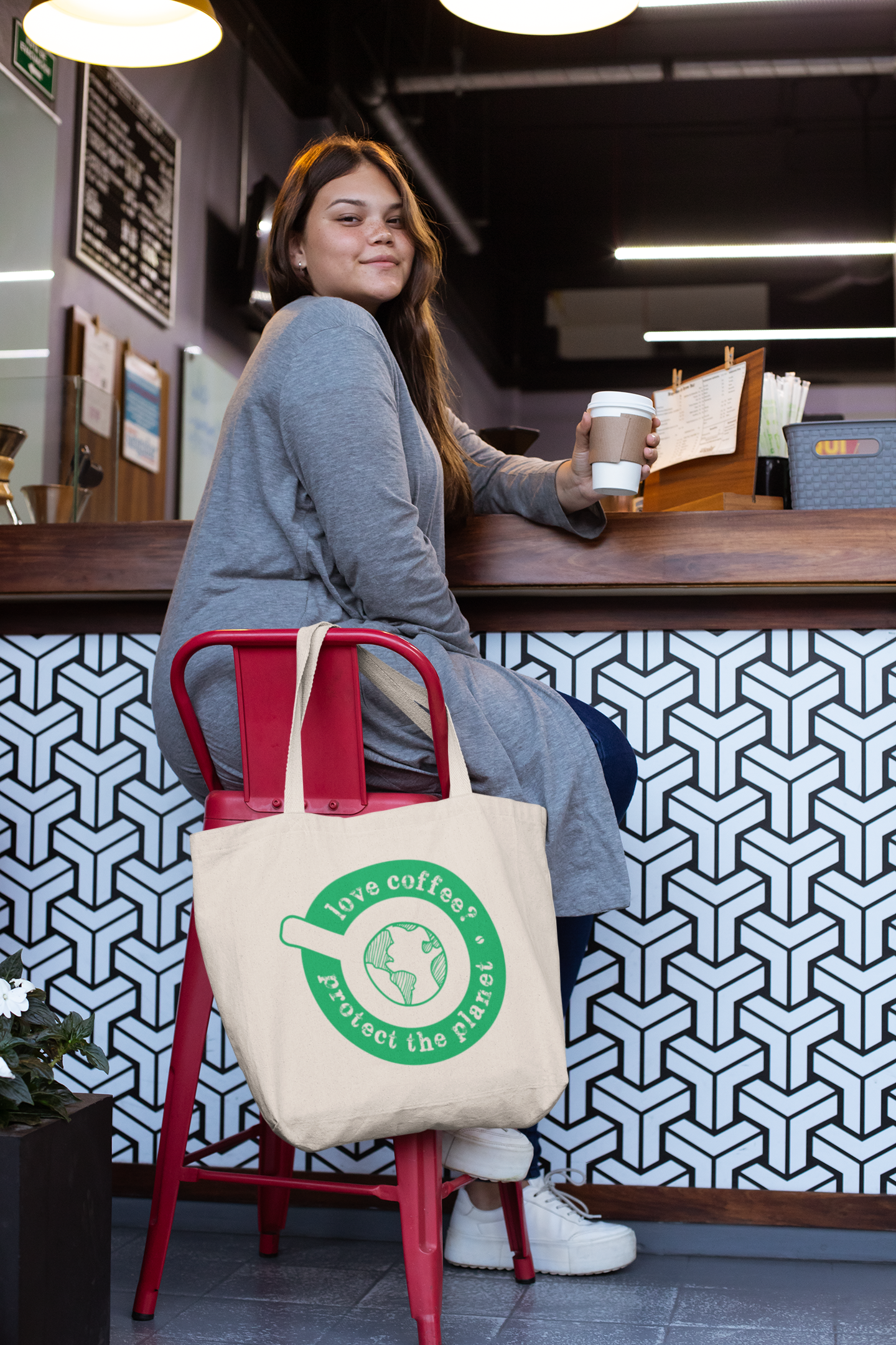 Coffee Lover Certified Organic Cotton Eco Tote Bag