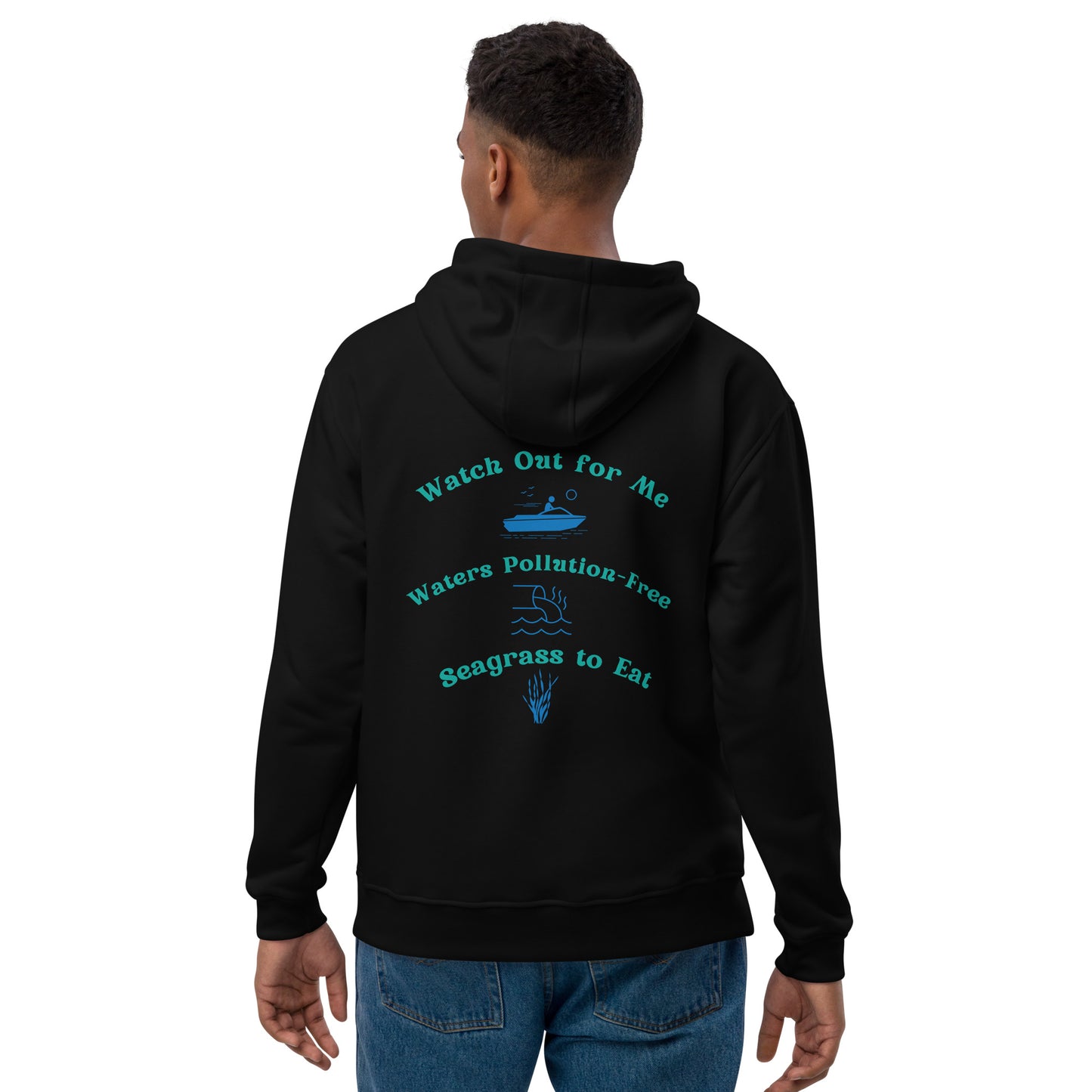 Protect the Manatees Embroidered Sustainable Hoodie