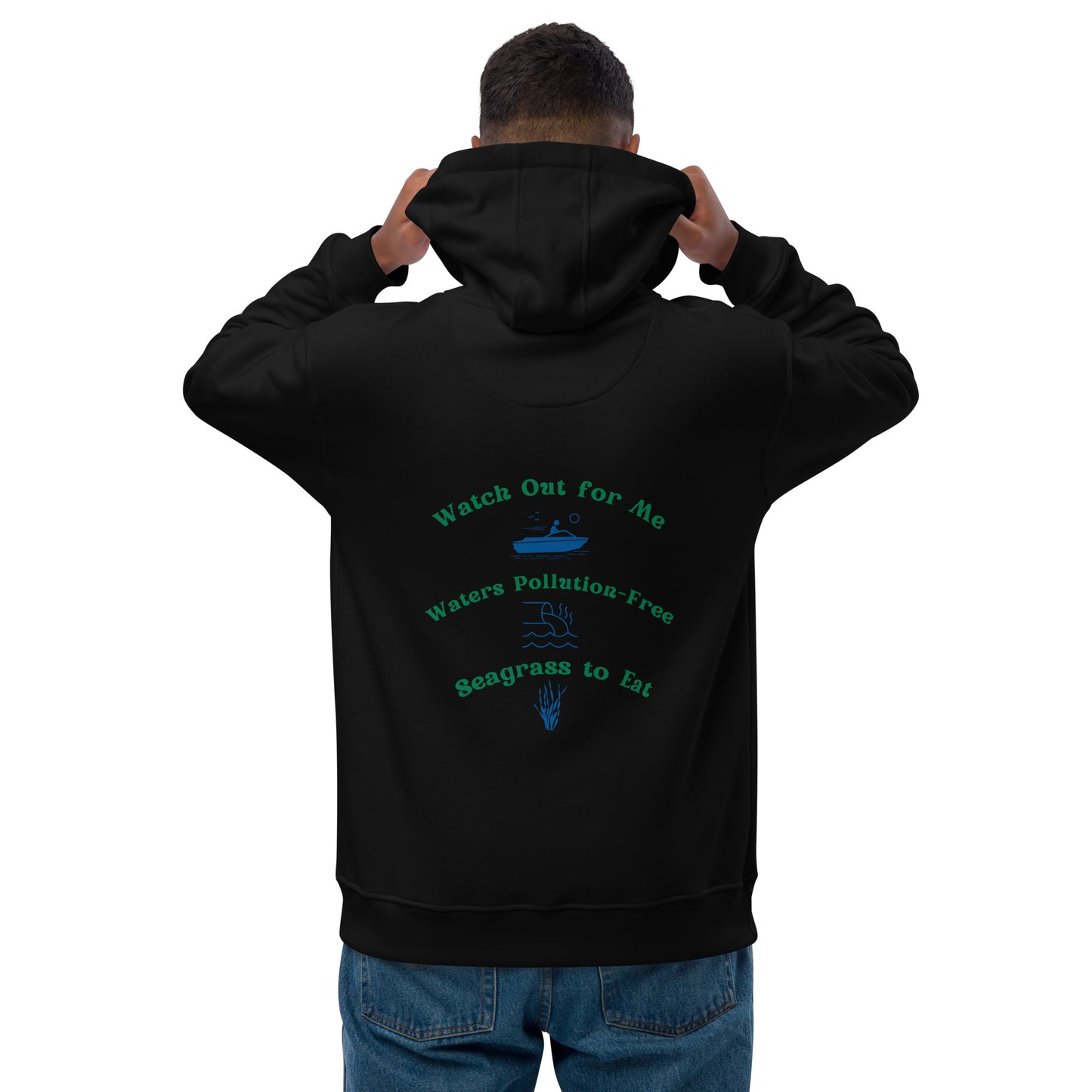 Protect the Manatees Embroidered Sustainable Hoodie