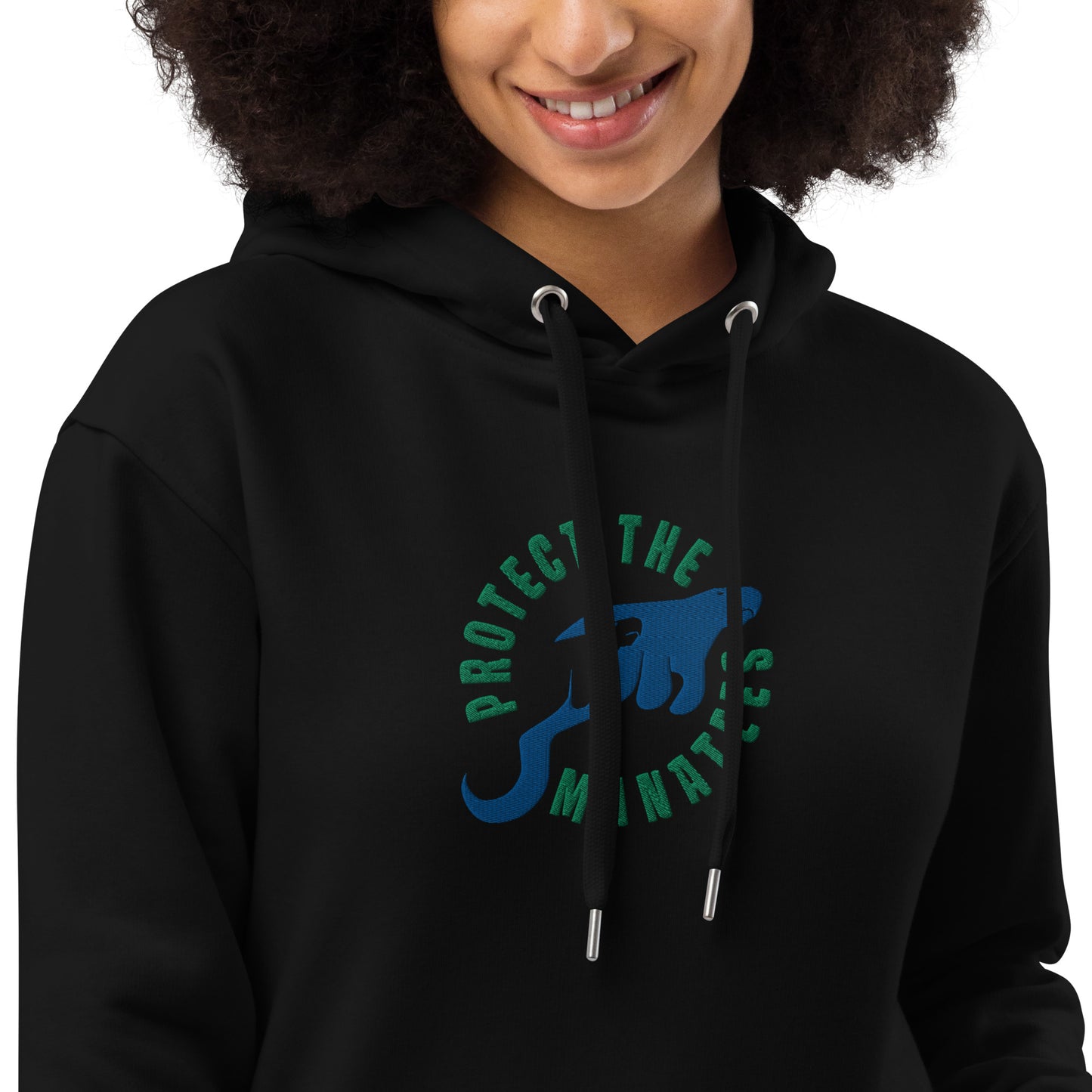 Protect the Manatees Embroidered Sustainable Hoodie