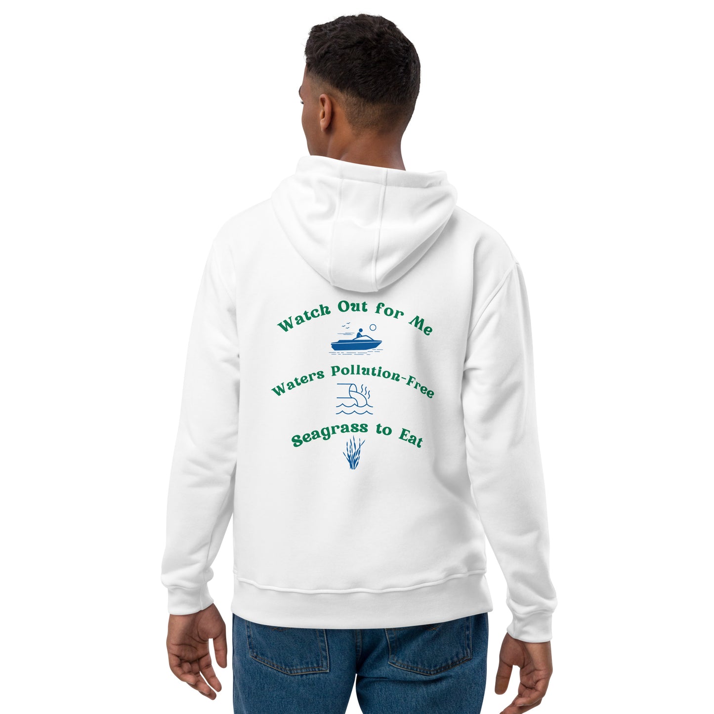 Protect the Manatees Embroidered Sustainable Hoodie