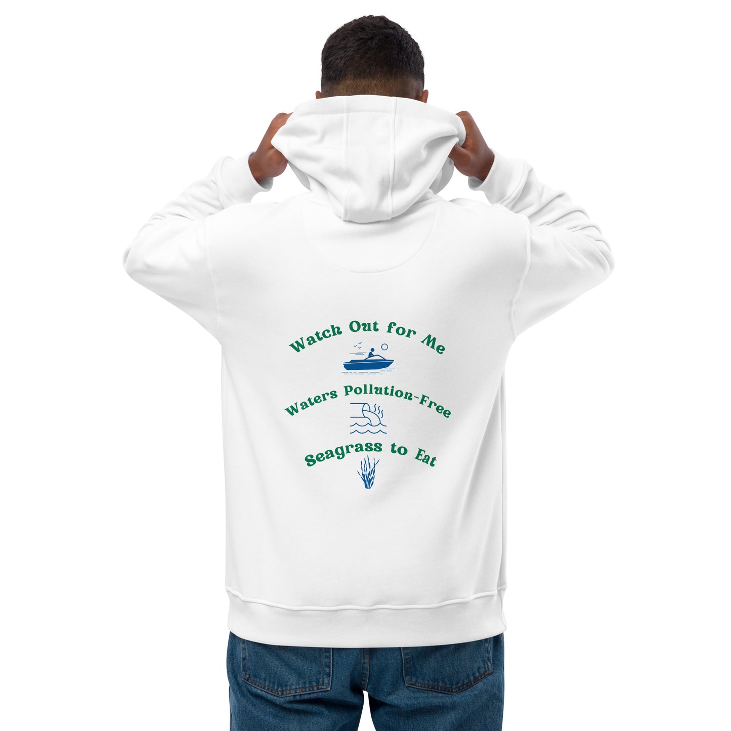 Protect the Manatees Embroidered Sustainable Hoodie