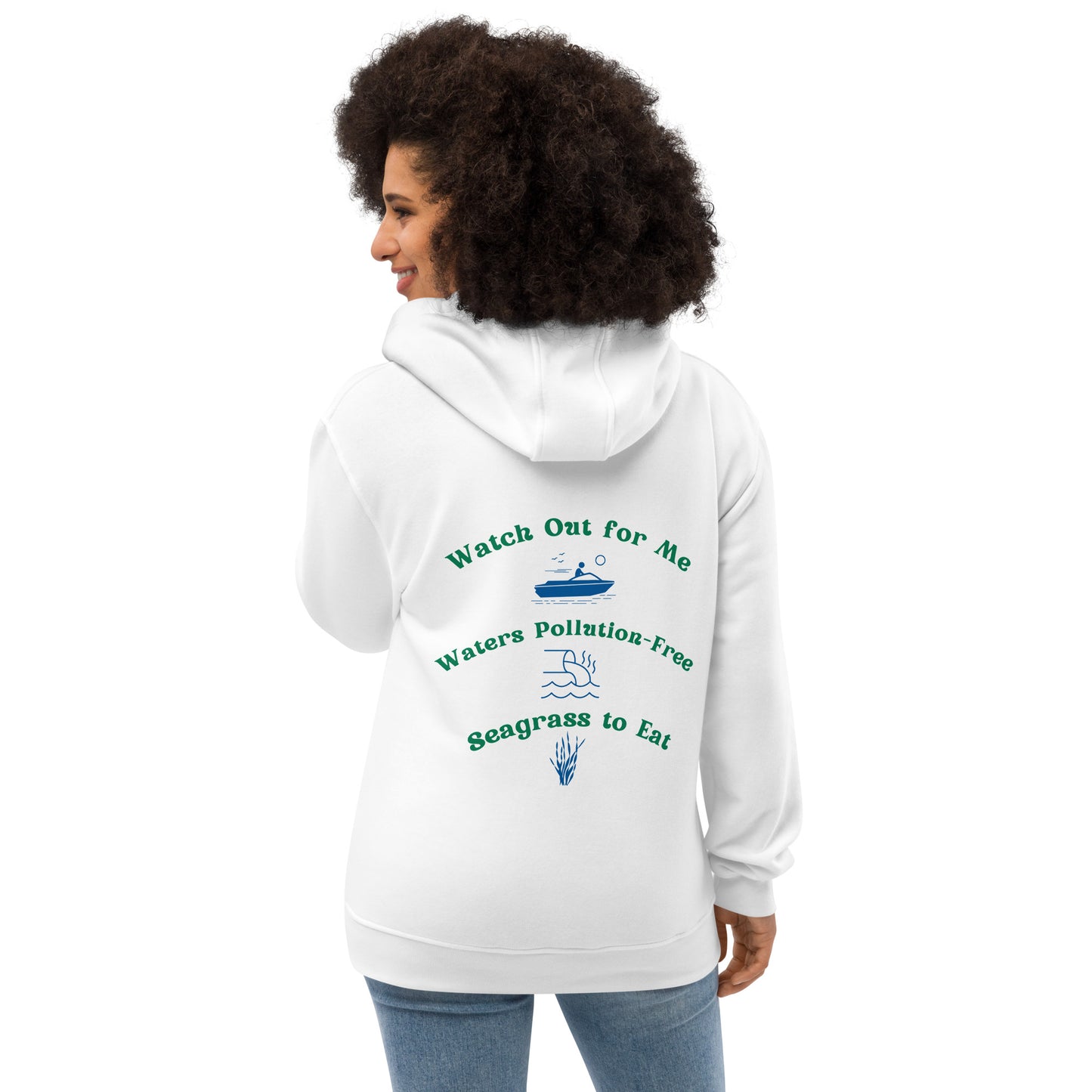 Protect the Manatees Embroidered Sustainable Hoodie