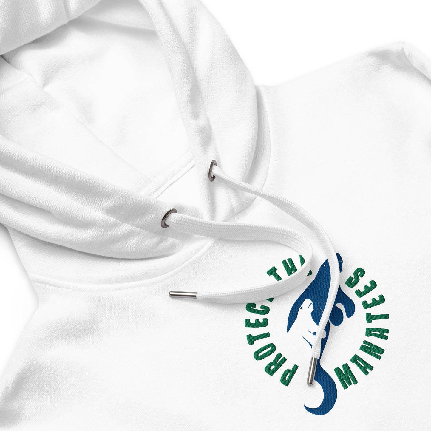 Protect the Manatees Embroidered Sustainable Hoodie