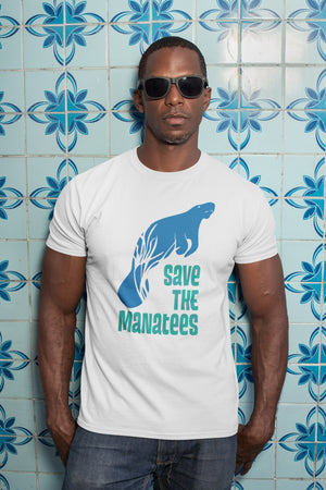 Save The Manatees White Unisex Softstyle Tee