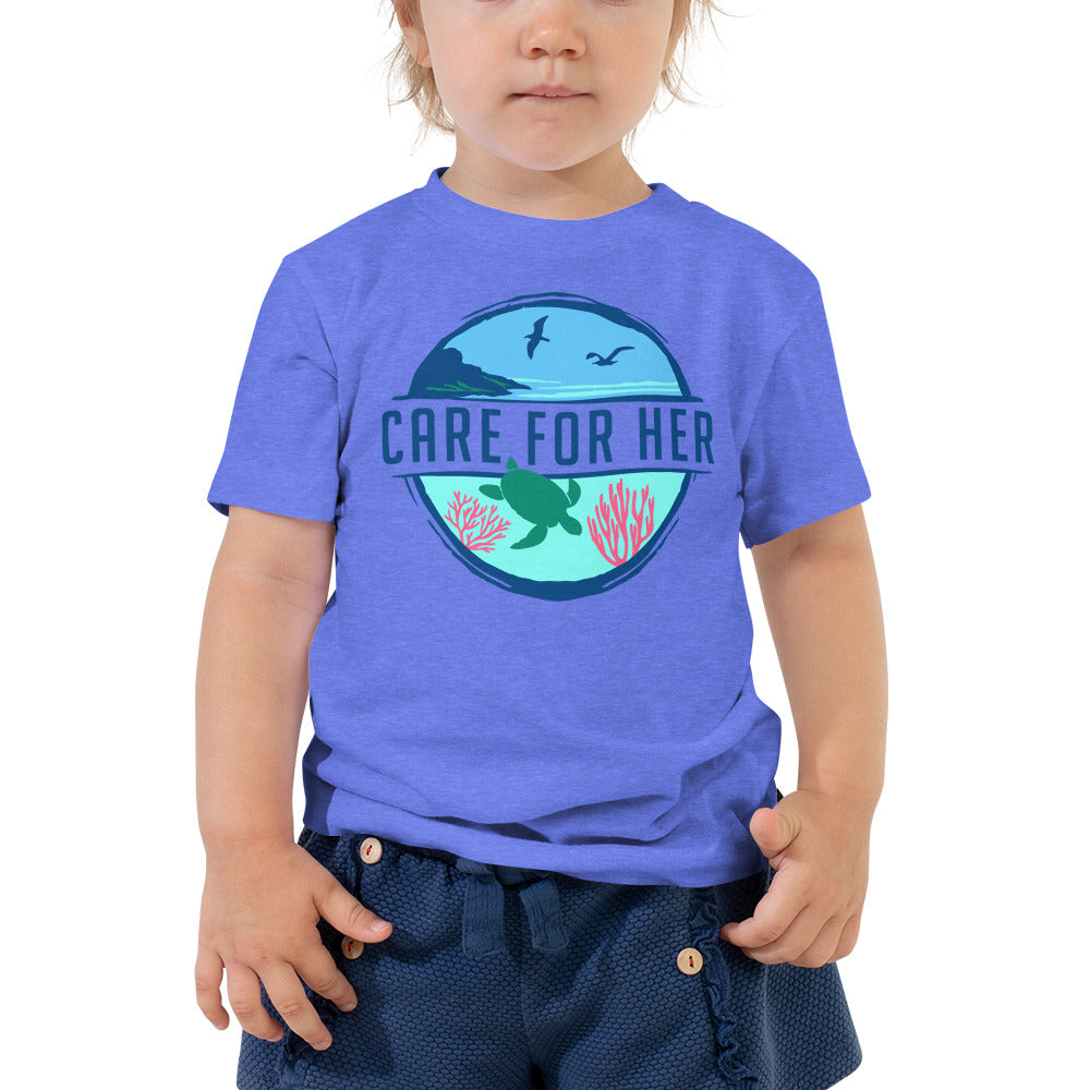 Care for Planet Earth Toddler Short Sleeve Tee