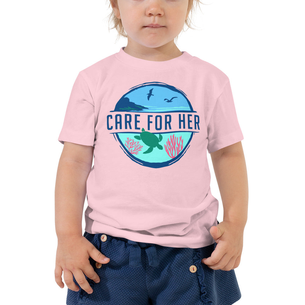 Care for Planet Earth Toddler Short Sleeve Tee