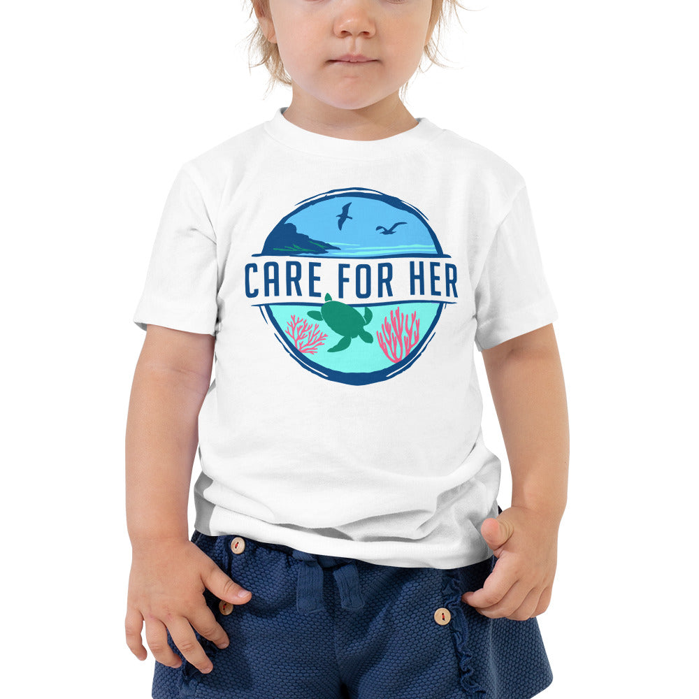 Care for Planet Earth Toddler Short Sleeve Tee