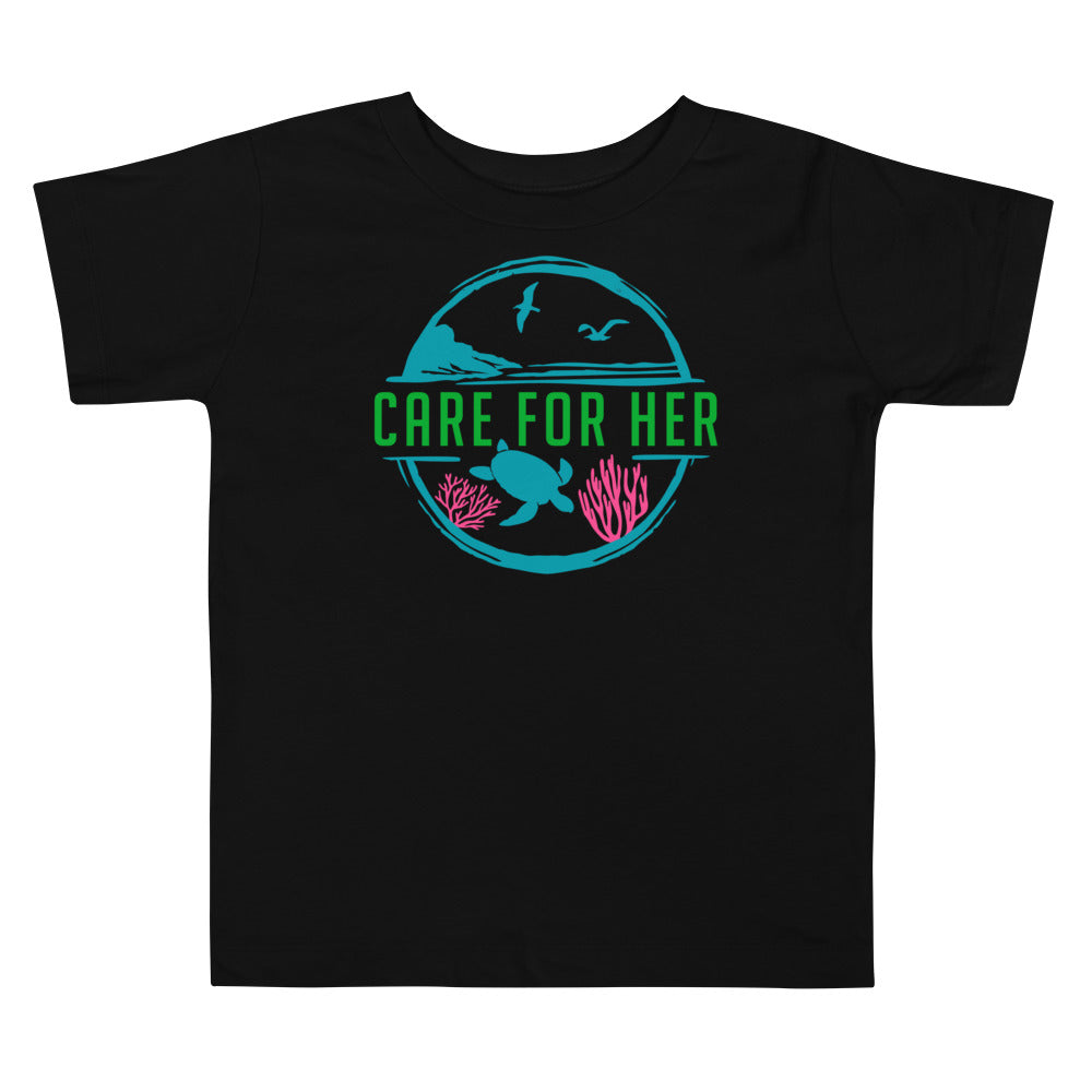 Care For Planet Earth Against Climate Change Toddler Short Sleeve Shirt