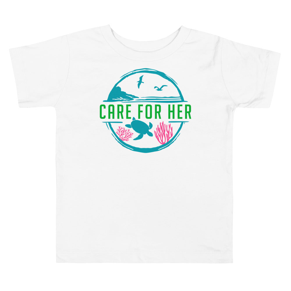 Care For Planet Earth Against Climate Change Toddler Short Sleeve Shirt