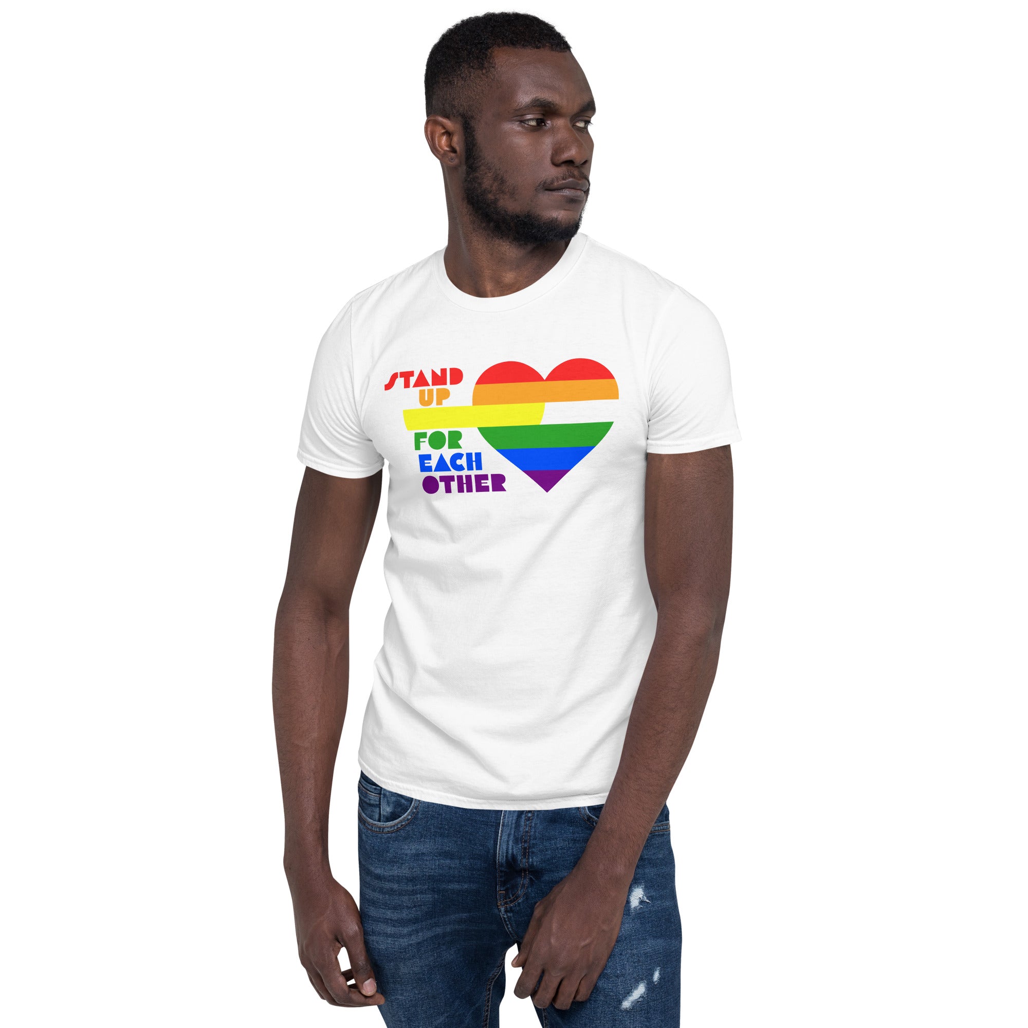 Stand Up For Each Other Pride Short-Sleeve Unisex Shirt