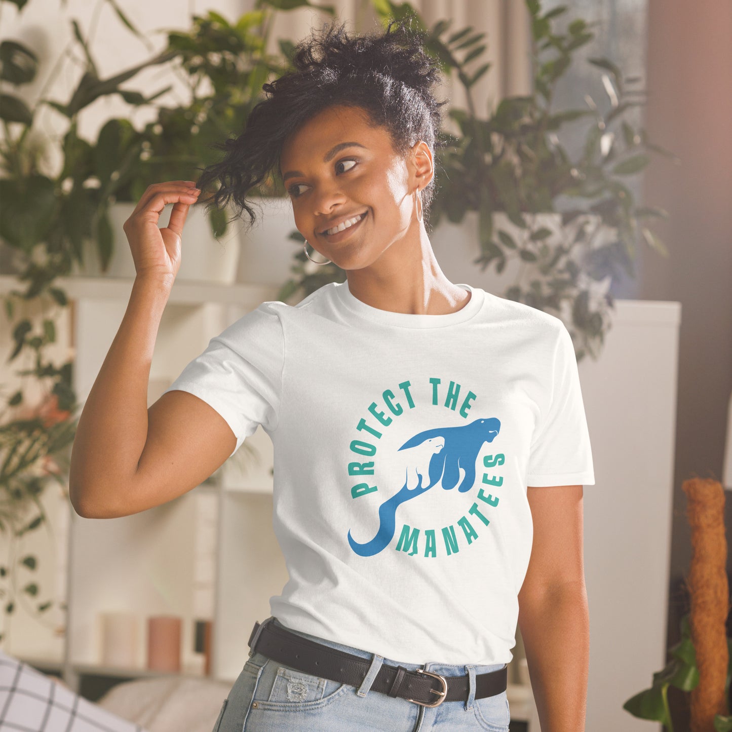 Protect the Manatees Short-Sleeve Unisex Graphic T-Shirt