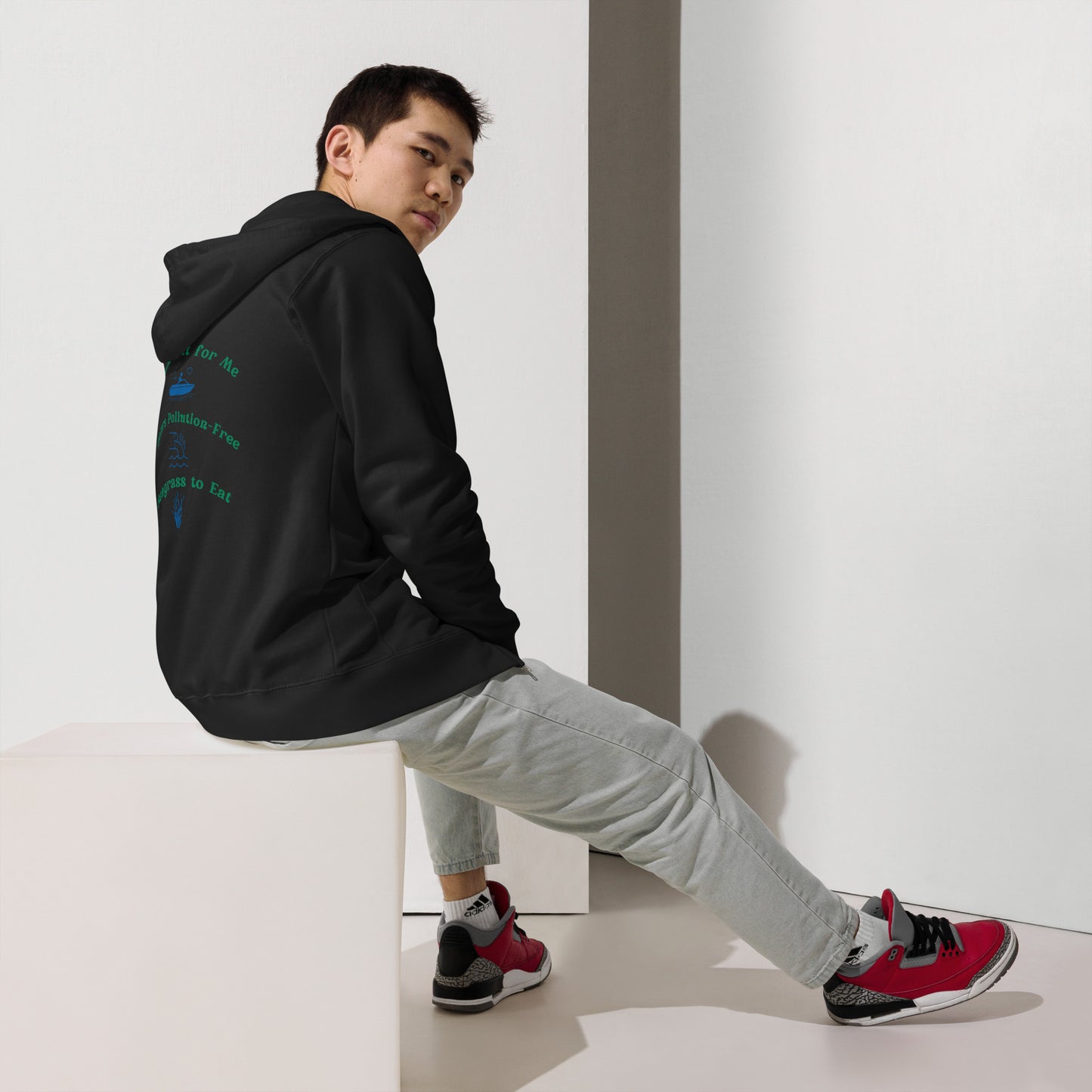 Protect the Manatees Embroidered Unisex Fleece Zip Up Hoodie