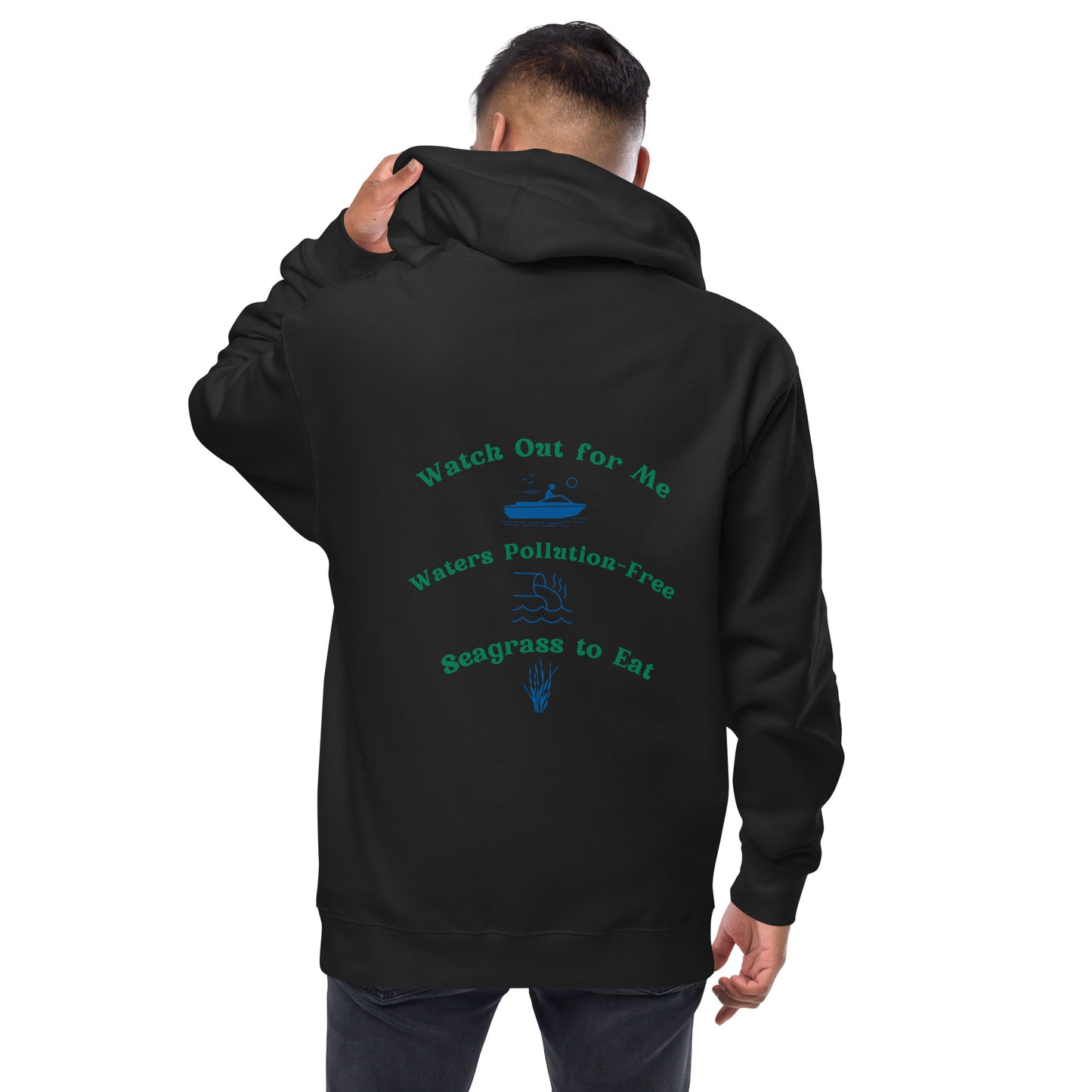 Protect the Manatees Embroidered Unisex Fleece Zip Up Hoodie