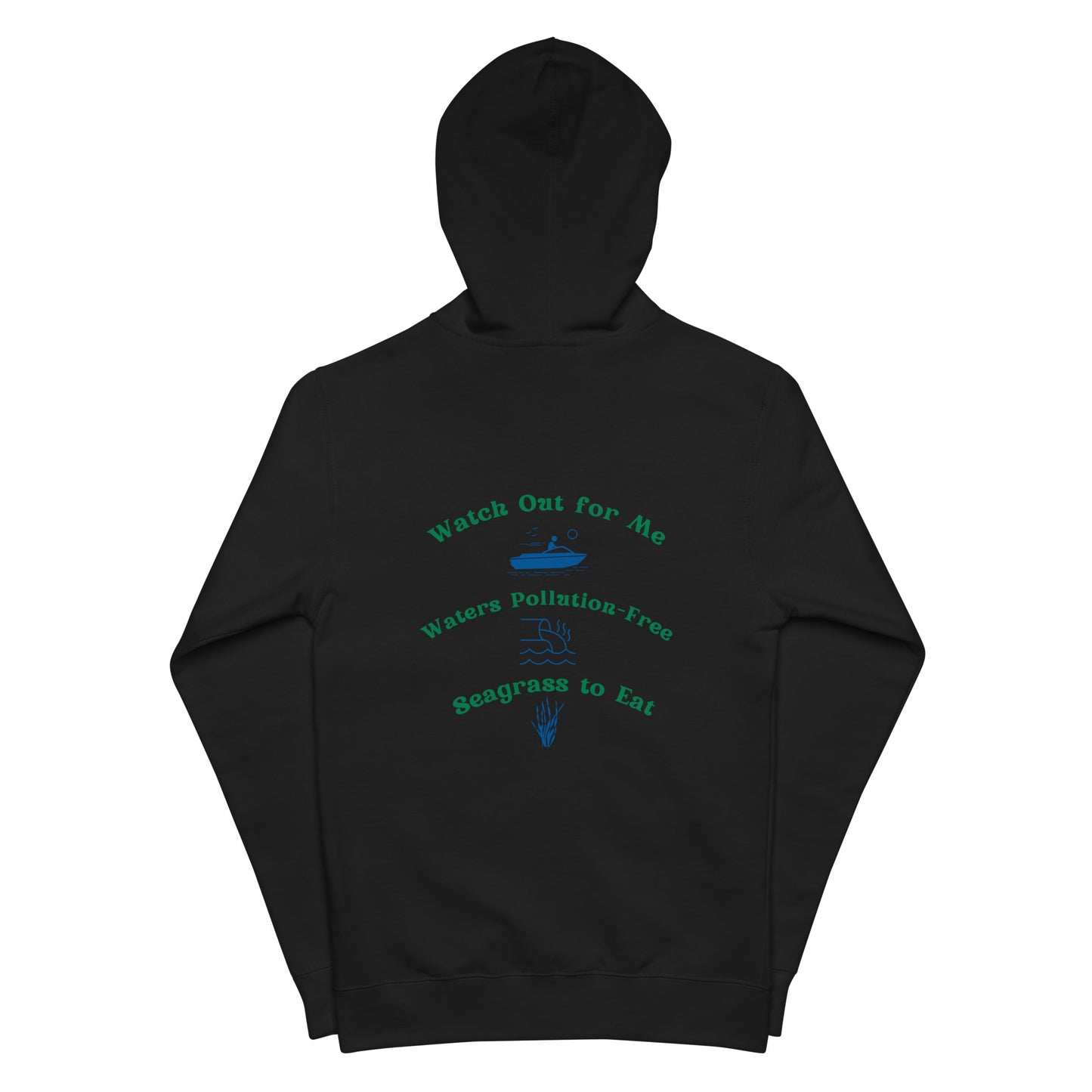 Protect the Manatees Embroidered Unisex Fleece Zip Up Hoodie