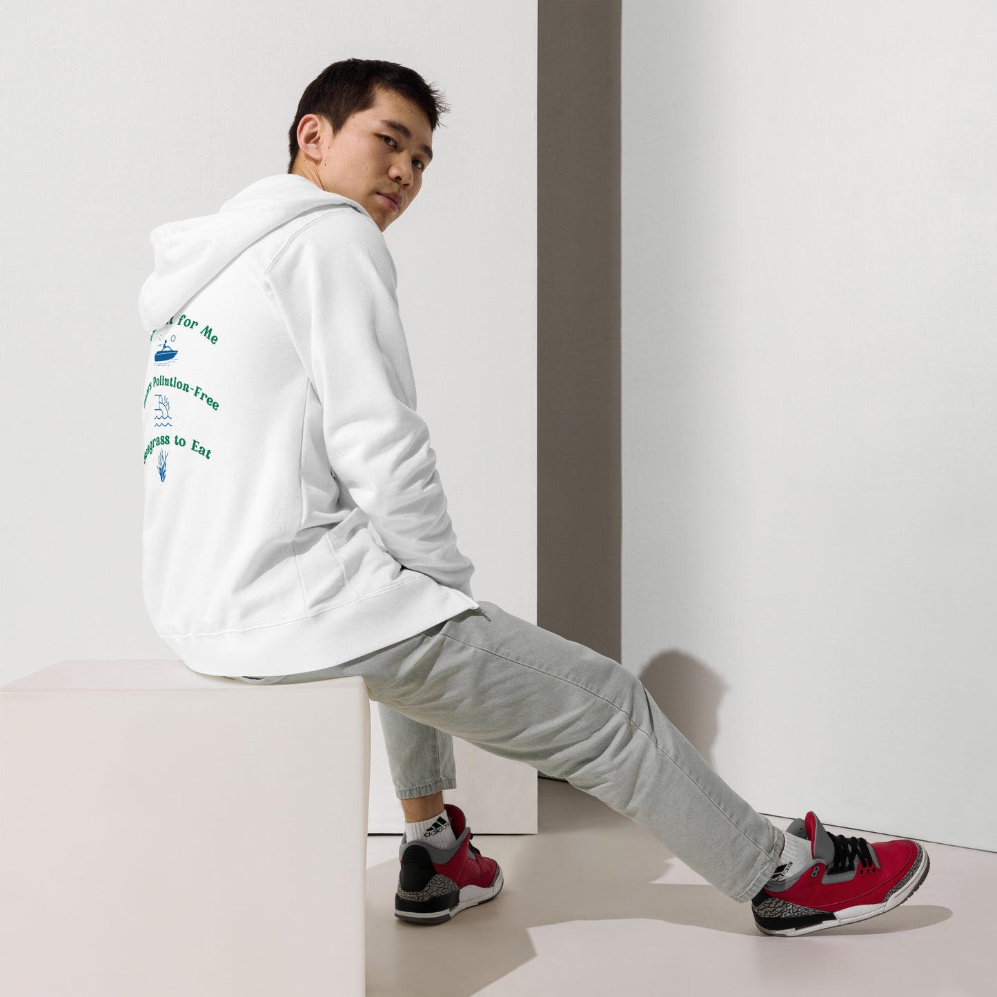 Protect the Manatees Embroidered Unisex Fleece Zip Up Hoodie