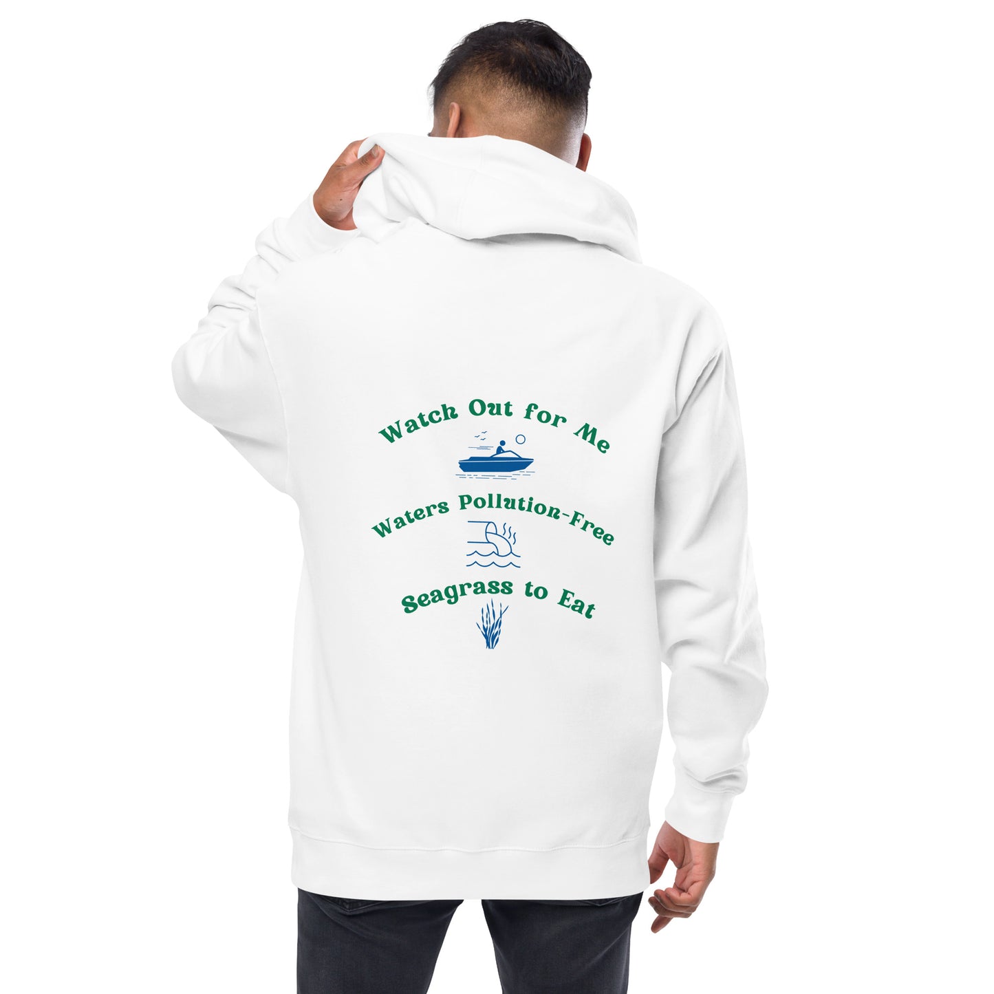 Protect the Manatees Embroidered Unisex Fleece Zip Up Hoodie