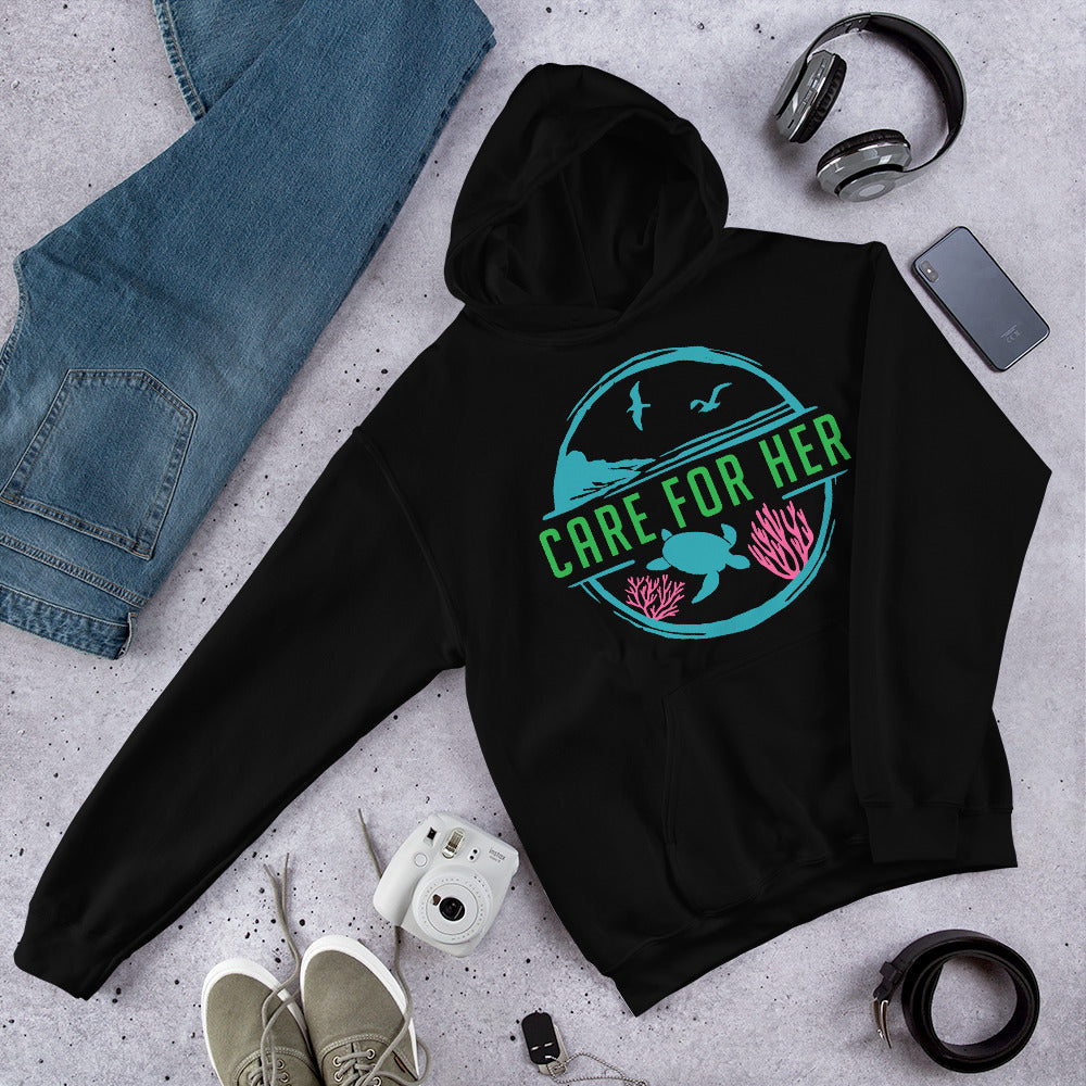 Care For Planet Earth Against Climate Change Unisex Graphic Hoodie