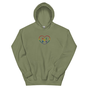 Open image in slideshow, Gay Pride Unity Unisex Embroidered Hoodie
