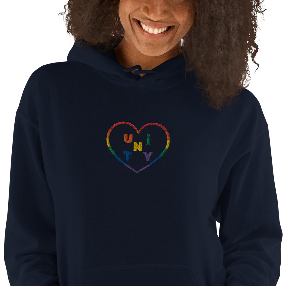 Gay Pride Unity Unisex Embroidered Hoodie
