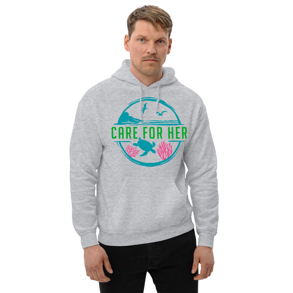 Care For Planet Earth Against Climate Change Unisex Graphic Hoodie