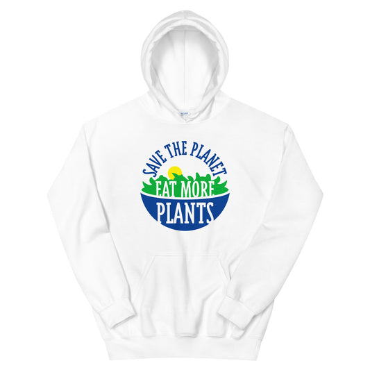 Save The Planet, Eat More Plants! Vegetarian Vegan Unisex Graphic Hoodie
