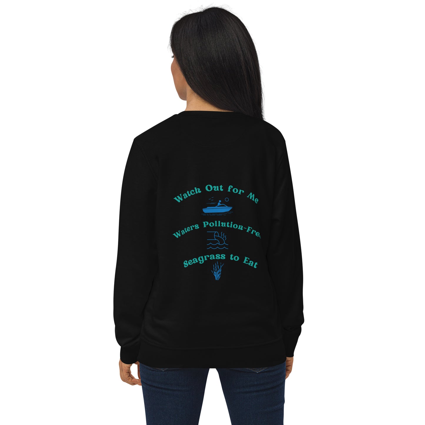 Protect the Manatees Eco Friendly Embroidered Unisex Crewneck Sweatshirt