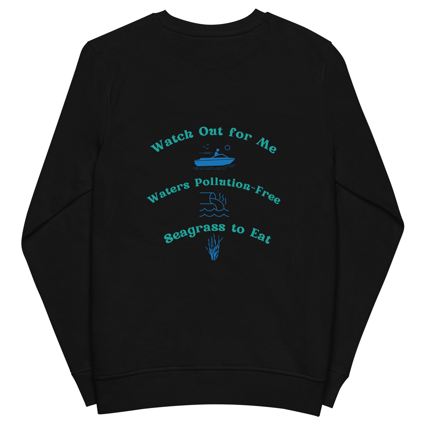 Protect the Manatees Eco Friendly Embroidered Unisex Crewneck Sweatshirt
