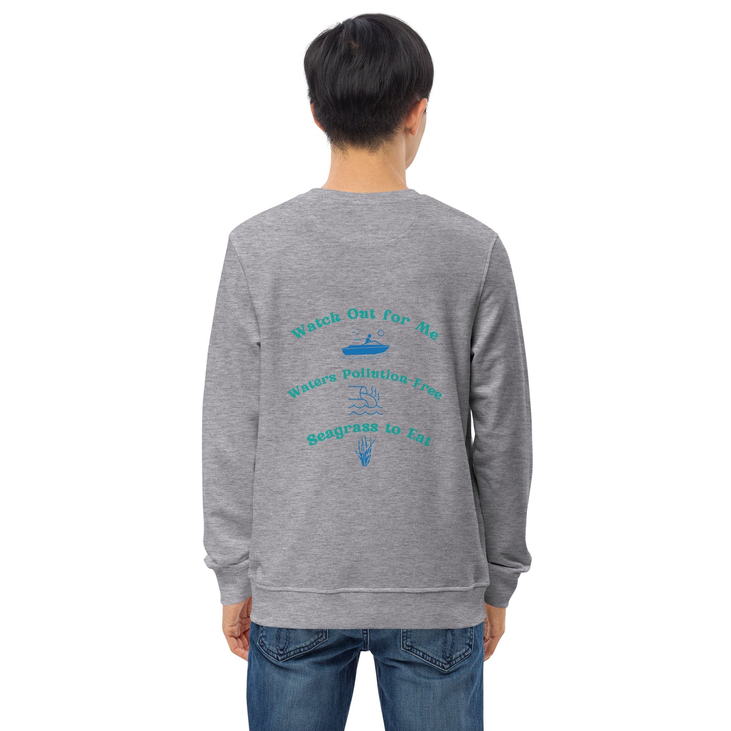 Protect the Manatees Eco Friendly Embroidered Unisex Crewneck Sweatshirt