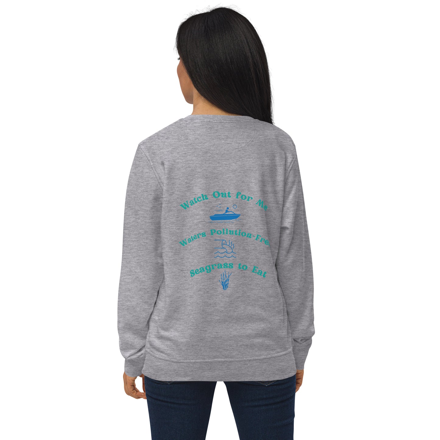 Protect the Manatees Eco Friendly Embroidered Unisex Crewneck Sweatshirt