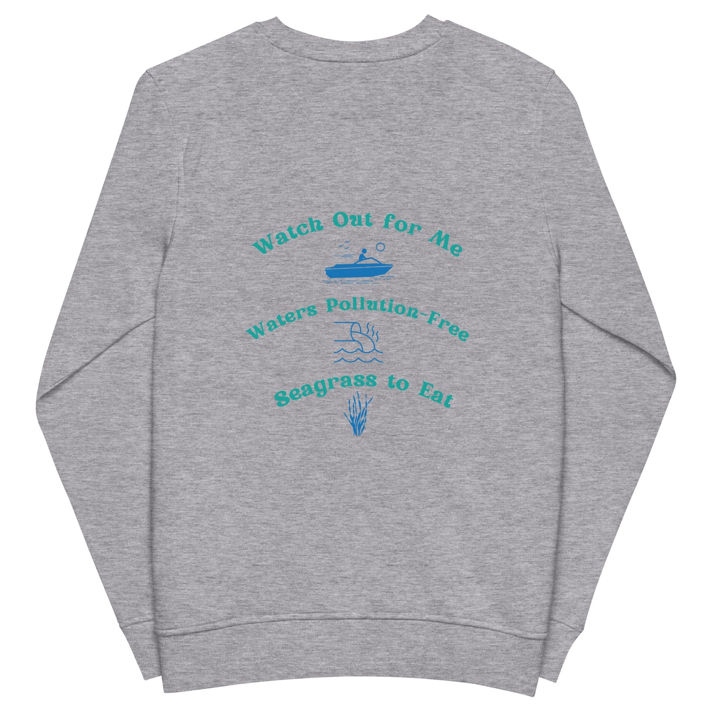 Protect the Manatees Eco Friendly Embroidered Unisex Crewneck Sweatshirt