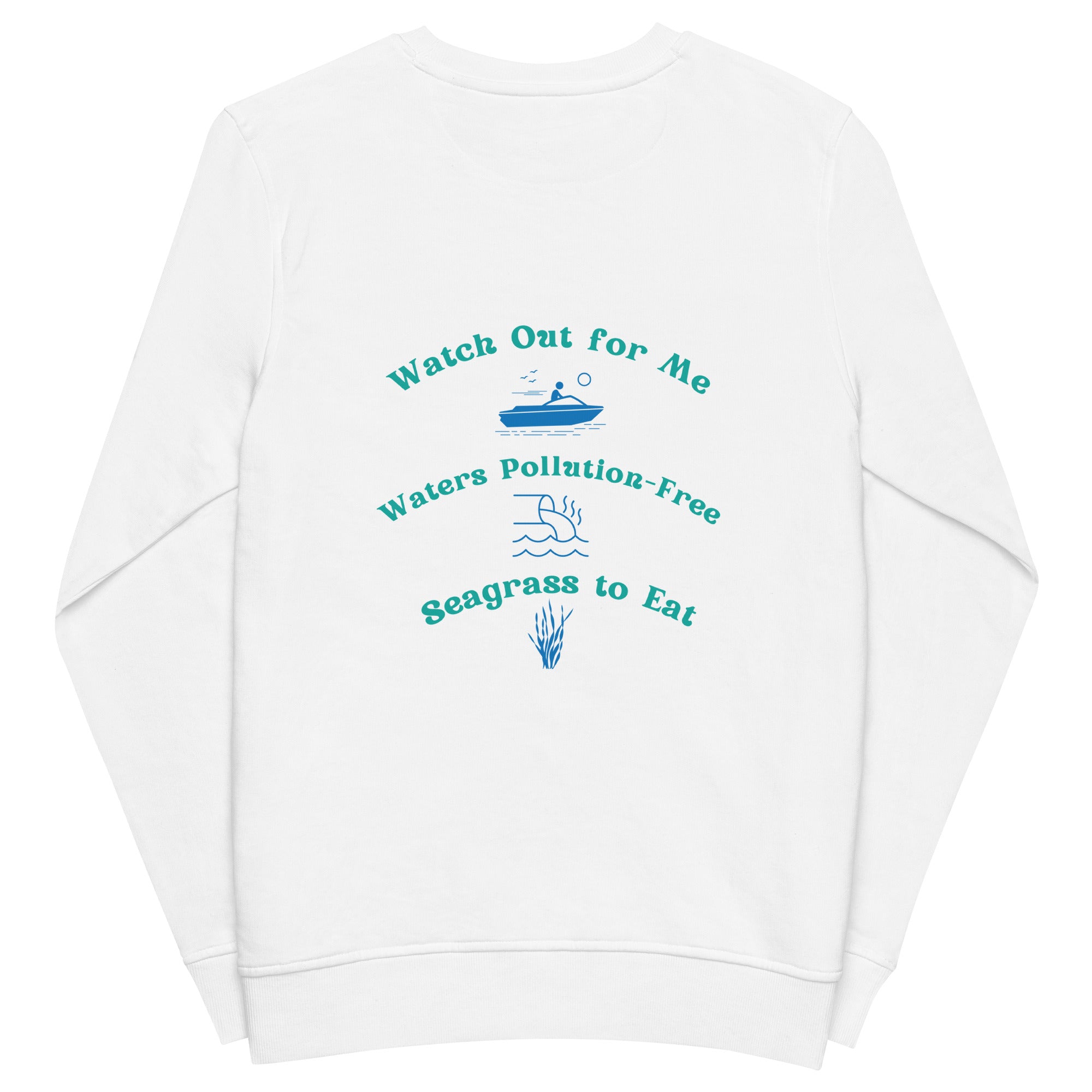 Protect the Manatees Eco Friendly Embroidered Unisex Crewneck Sweatshirt