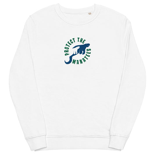 Protect the Manatees Eco Friendly Embroidered Unisex Crewneck Sweatshirt