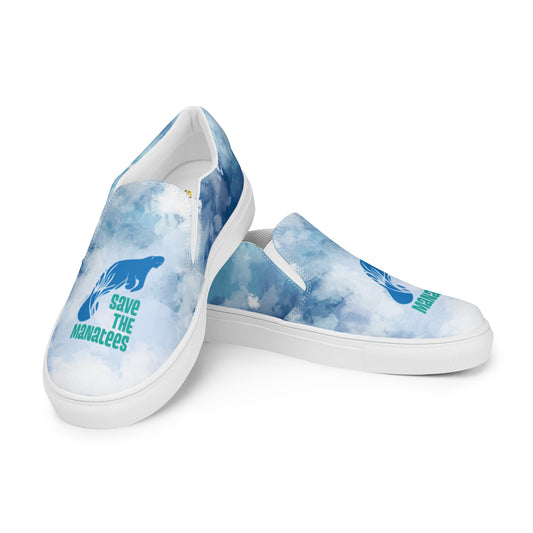 Save The Manatees Women’s Slip-On Canvas Shoes