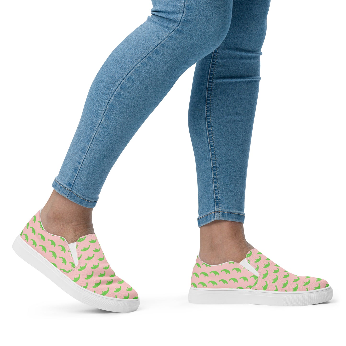 Manatees Shop Soft Pink Women’s Slip-On Canvas Shoes