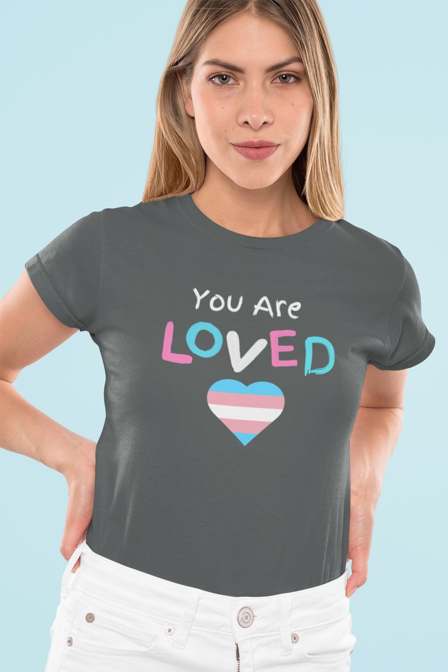 You Are Loved Protect Trans Kids Women's Softstyle T Shirt