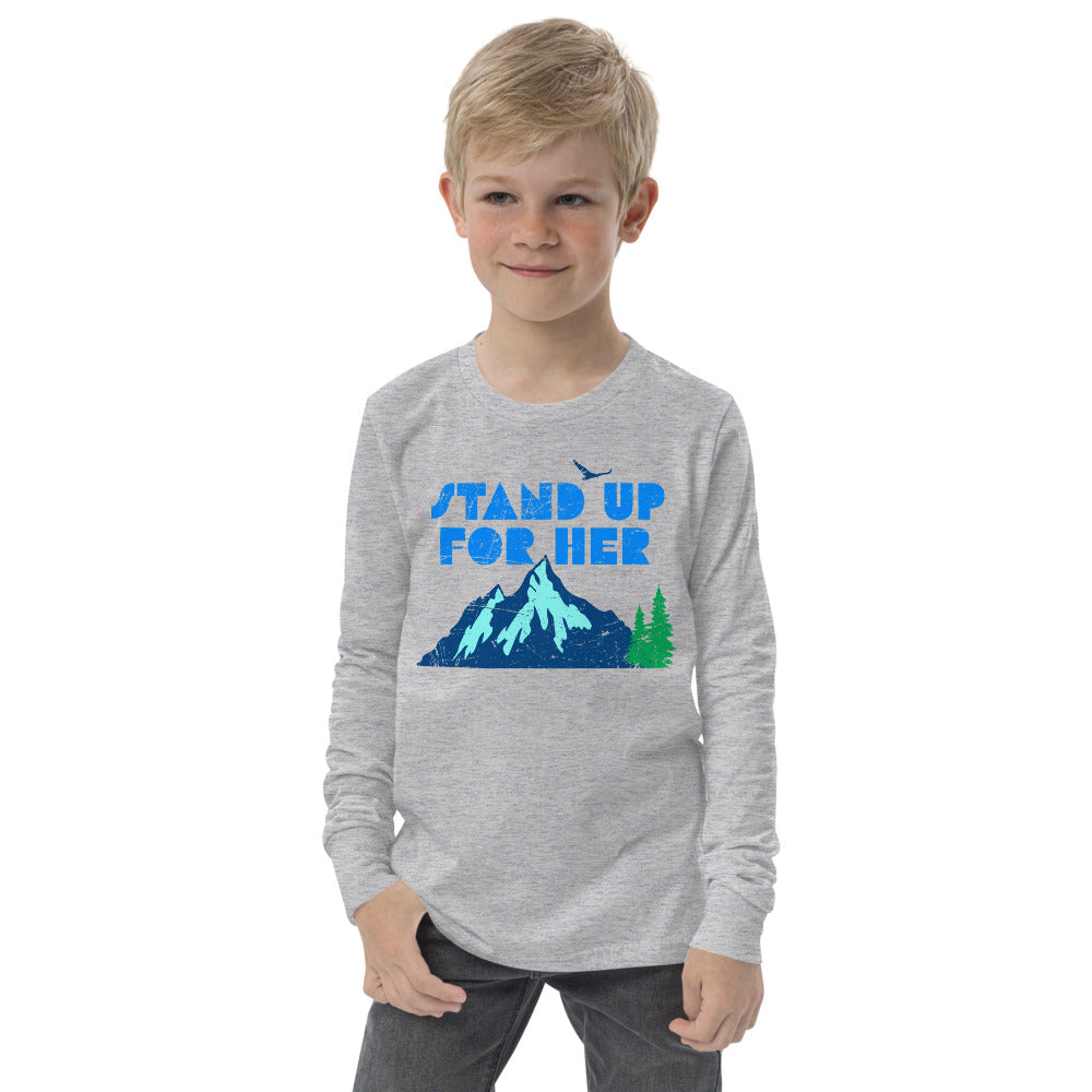 Stand Up For Planet Earth Youth Long Sleeve Tee