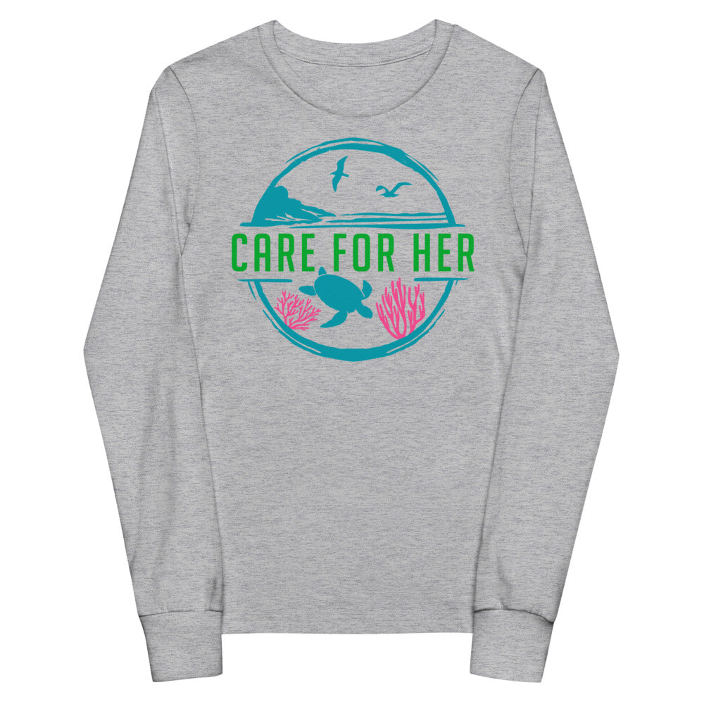 Care For Planet Earth Against Climate Change Kids Long Sleeve Shirt