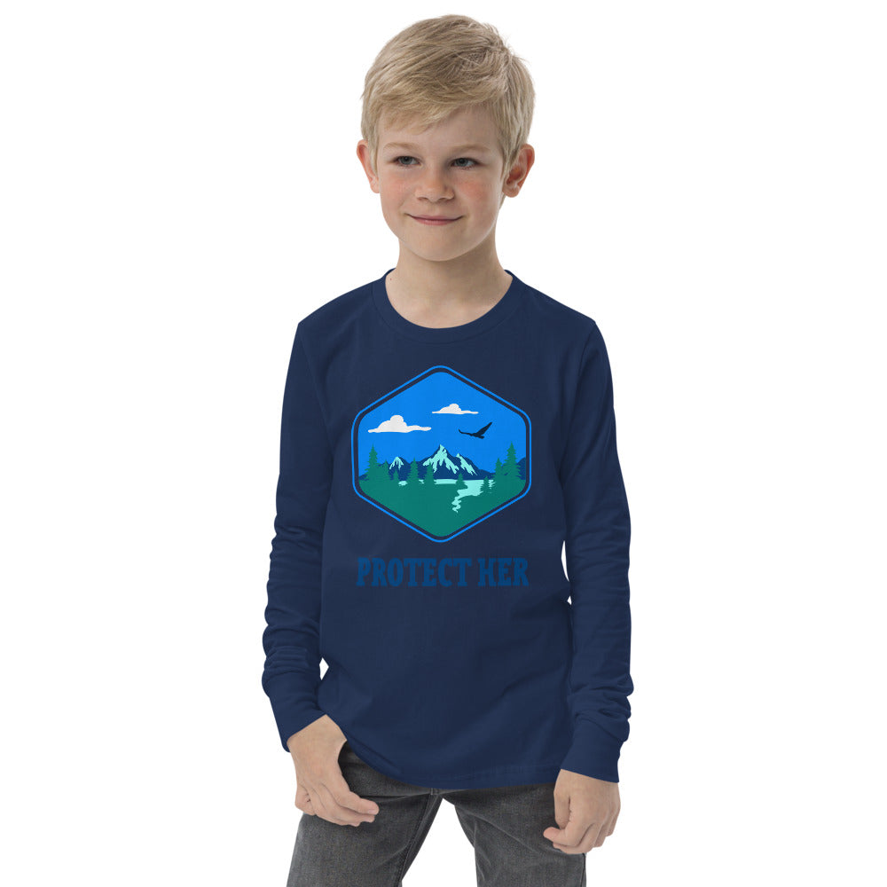Protect Planet Earth Youth Long Sleeve Tee