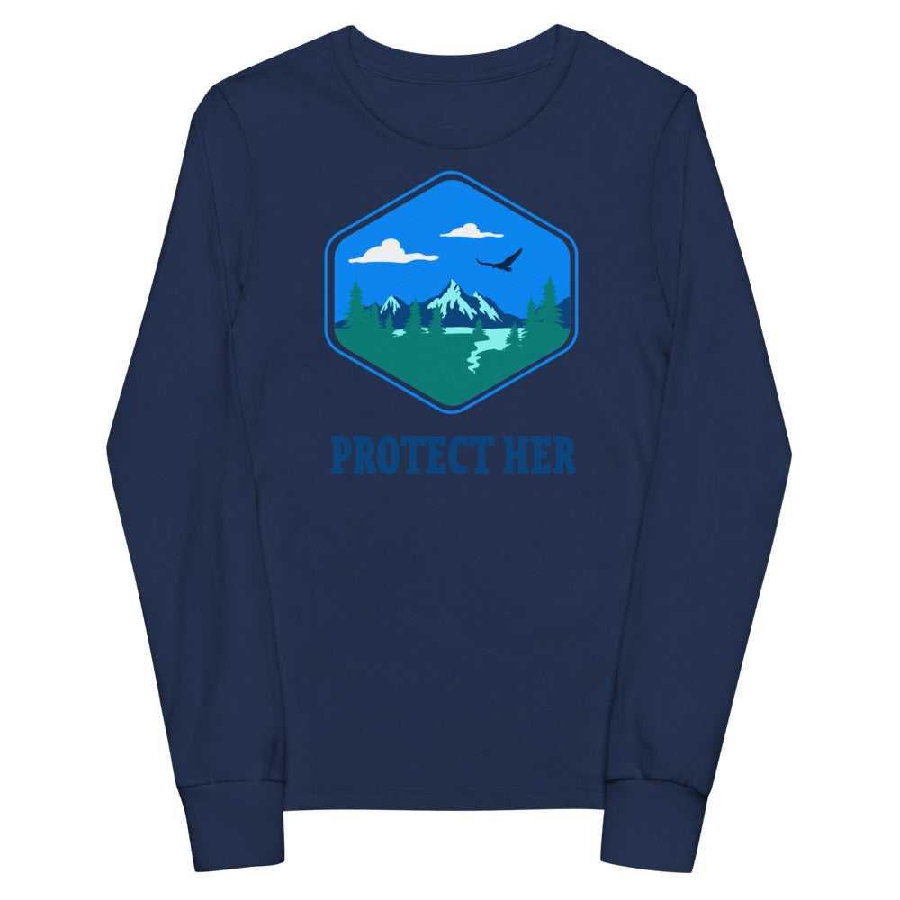 Protect Planet Earth Youth Long Sleeve Tee