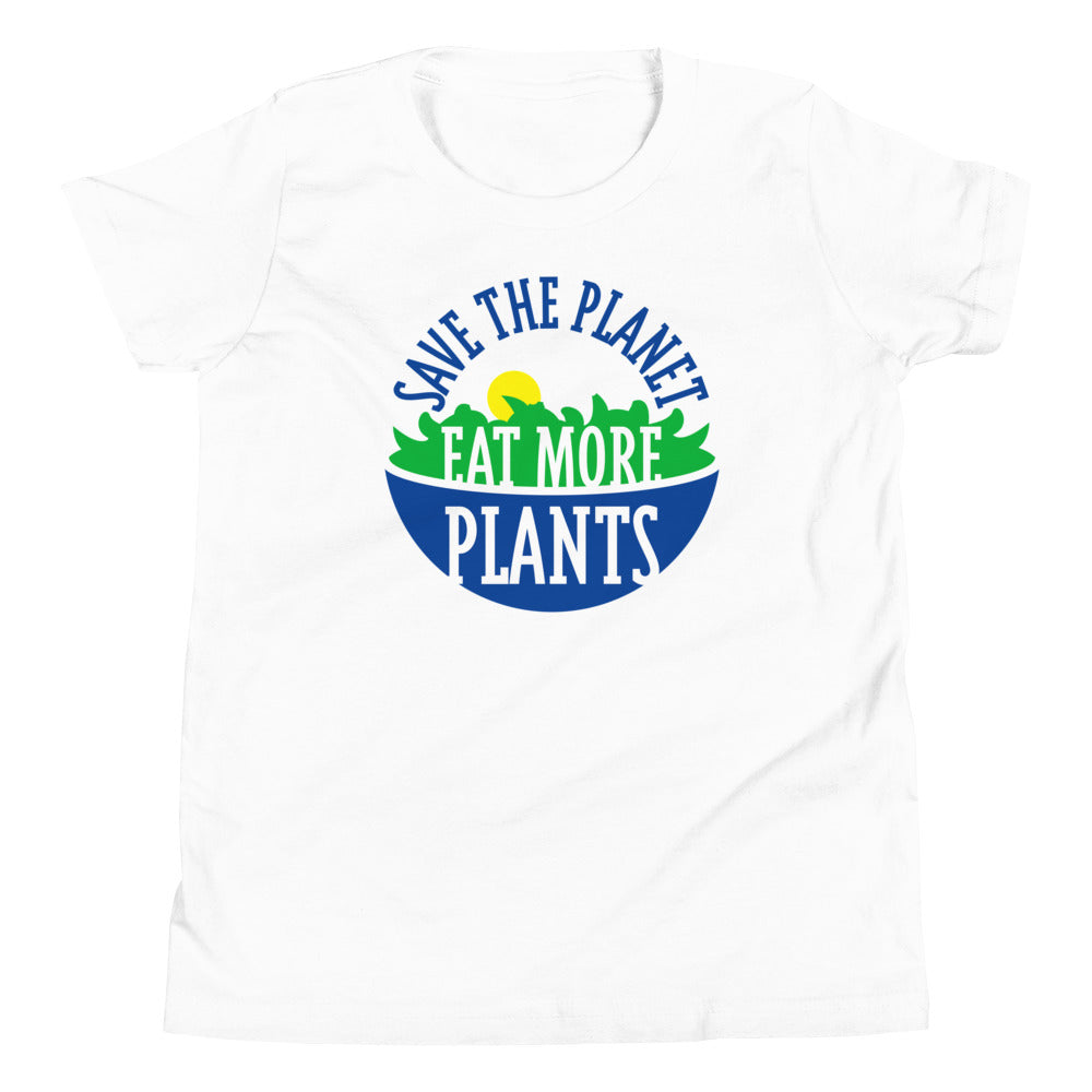 Save The Planet, Eat More Plants! Youth Short Sleeve Tee