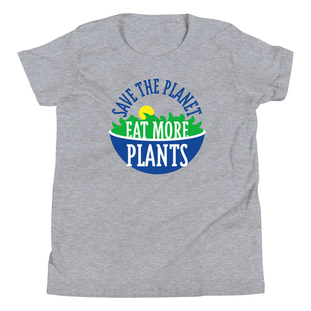 Save The Planet, Eat More Plants! Youth Short Sleeve Tee